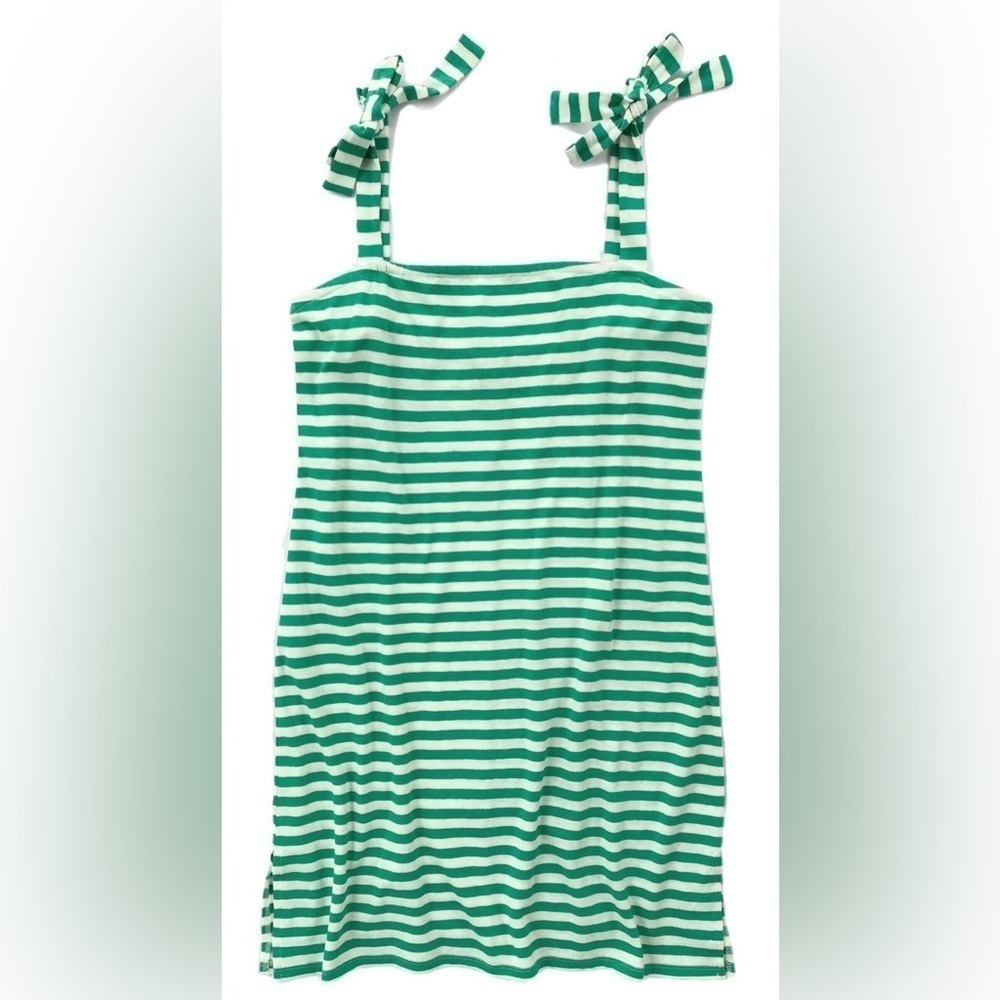 J Crew • stripped tie shoulder sun dress
